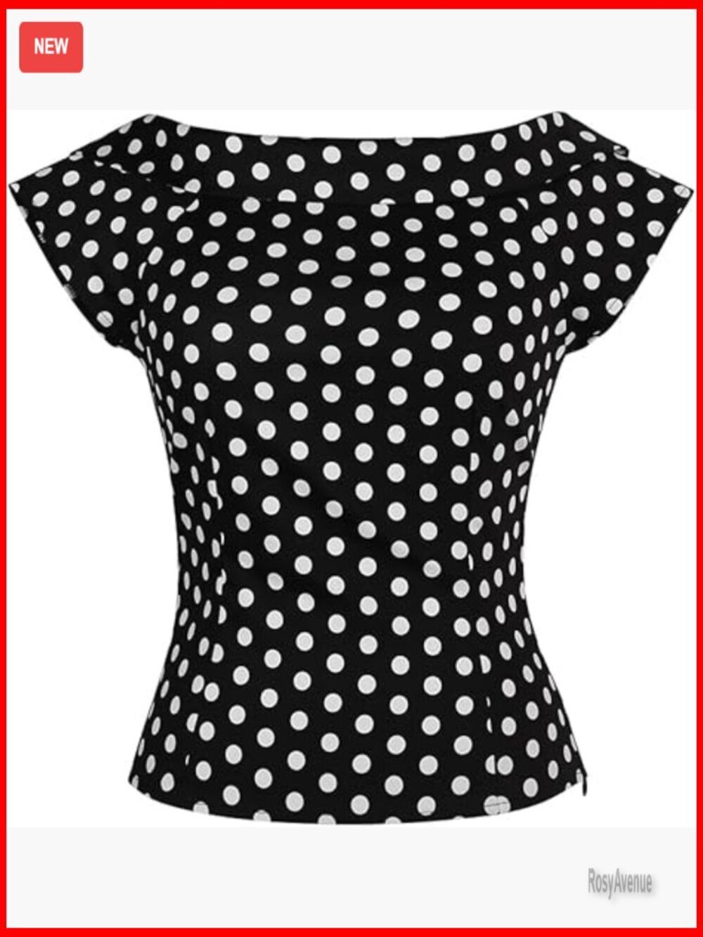 1950s Vintage Pinup Top with Back Bow Tie, Boat Neck Cap Sleeve Blouse, Women's